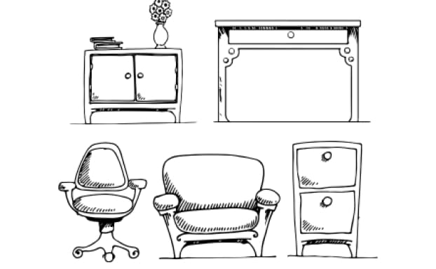 家具のイラスト